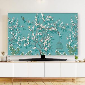 Capa de TV para tela de TV, capa contra poeira universal para ambientes internos de 32 a 80 polegadas, capas para monitor LCD LED para pendurar em casa, mesa, tela curvada, pano à prova de poeira