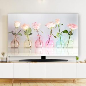 Capa de TV para tela de TV, capa contra poeira universal para ambientes internos de 32 a 80 polegadas, capas de monitor para LCD, LED, pendurar em casa, mesa, tela curvada, pano à prova de poeira