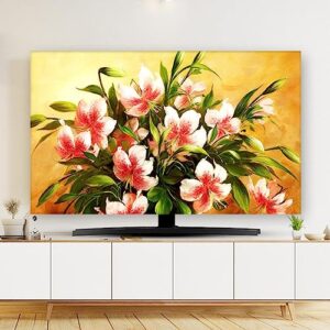 Capa de TV para tela de TV, capa contra poeira universal para ambientes internos de 32 a 80 polegadas, capas de monitor para LCD, LED, pendurar em casa, mesa, tela curvada, pano à prova de poeira