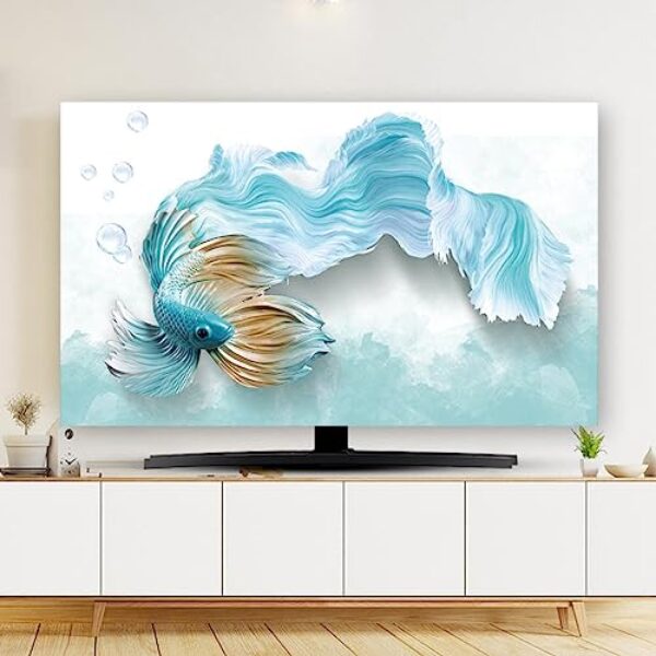 Capa de TV para tela de TV, capa contra poeira universal para ambientes internos de 32 a 80 polegadas, capas para monitor LCD LED para pendurar em casa, mesa, tela curvada, pano à prova de poeira