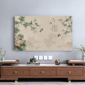 Capa de TV para televisões/computador Capa contra poeira estampa floral interior quarto decoração de sala de estar 32 polegadas - 80 polegadas LCD/LED protetor de tela de TV universal multifunções