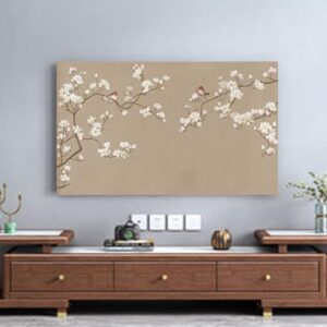 Capa de TV para televisões/computador Capa contra poeira estampa floral interior quarto sala de estar 32 polegadas - 80 polegadas LCD/LED protetor de tela de TV universal multifunções capas-flor-11#||