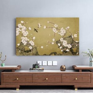 Capa de TV para televisões/computador Capa contra poeira estampa floral interior quarto decoração de sala de estar 32 polegadas - 80 polegadas LCD/LED protetor de tela de TV universal multifunções