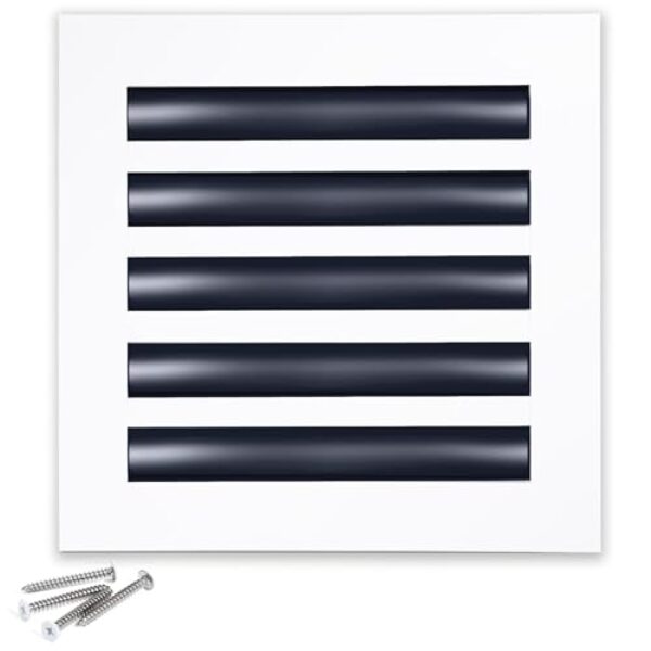 Capa de ventilação AC moderna 10x10 – Grade decorativa para registro de saída de ar, difusor de ranhura linear, fluxo de ar ajustável, operação silenciosa, tampa de ventilação HVAC para teto, parede e