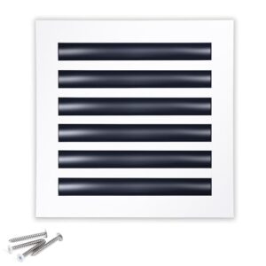 Capa de ventilação AC moderna 12x12 – Grade decorativa para registro de saída de ar, difusor de ranhura linear, fluxo de ar ajustável, operação silenciosa, tampa de ventilação HVAC para teto, parede e