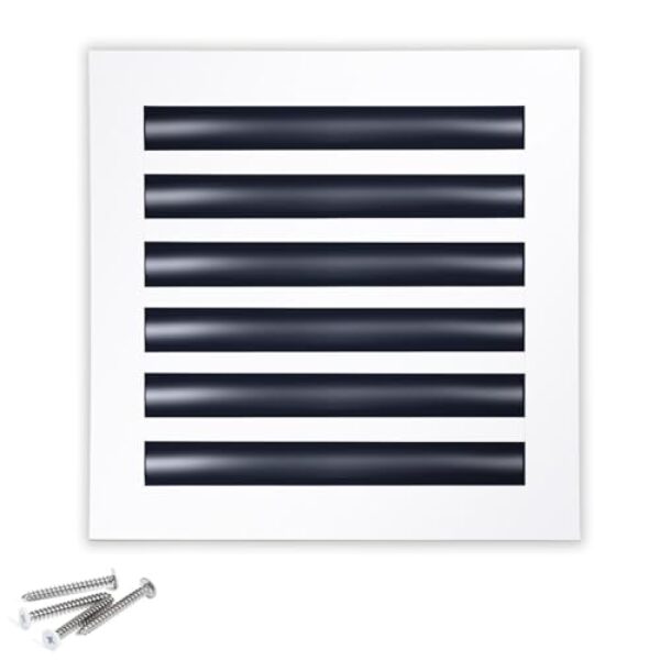 Capa de ventilação AC moderna 12x12 – Grade decorativa para registro de saída de ar, difusor de ranhura linear, fluxo de ar ajustável, operação silenciosa, tampa de ventilação HVAC para teto, parede e