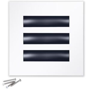 Capa de ventilação AC moderna 6x6 – Grade decorativa para registro de saída de ar, difusor de ranhura linear, fluxo de ar ajustável, operação silenciosa, tampa de ventilação HVAC para teto, parede e