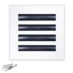 Capa de ventilação AC moderna 8x8 – Grade decorativa para registro de saída de ar, difusor de ranhura linear, fluxo de ar ajustável, operação silenciosa, tampa de ventilação HVAC para teto, parede e