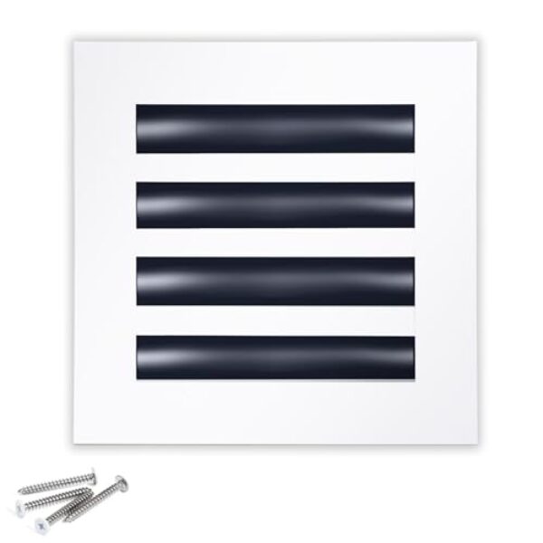 Capa de ventilação AC moderna 8x8 – Grade decorativa para registro de saída de ar, difusor de ranhura linear, fluxo de ar ajustável, operação silenciosa, tampa de ventilação HVAC para teto, parede e
