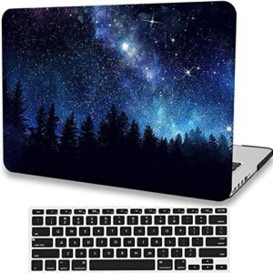 Capa dura Forest Night Sky compatível com MacBook Air 13 polegadas 2021 versão 2020 A2337 M1/A2179 com Retina & Touch ID, AMCJJ Capa dura para laptop de plástico e capa para teclado
