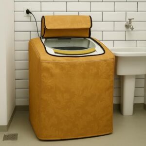 Capa Impermeável Lavadora Abertura Superior Zíper Lisa 8 a 15Kg (Caramelo 13-15kg COURINO)