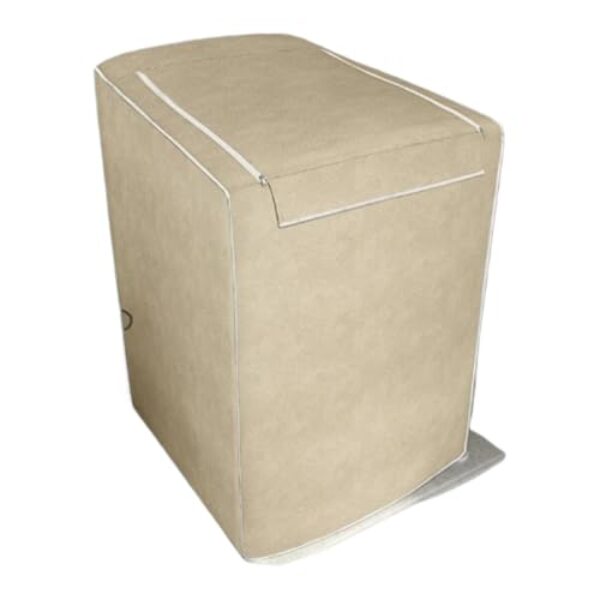 Capa ImpermeáVel Para Lavadora Com Abertura Superior E ZíPer, Modelo Lisa Para 8 A 15kg, Capa Protetora PráTica(Bege 7-9kg COURINO)