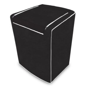 Capa ImpermeáVel Para MáQuina De Lavar Com ZíPer,ProteçãO Total(Tamanho G,Preto Com Ziper)