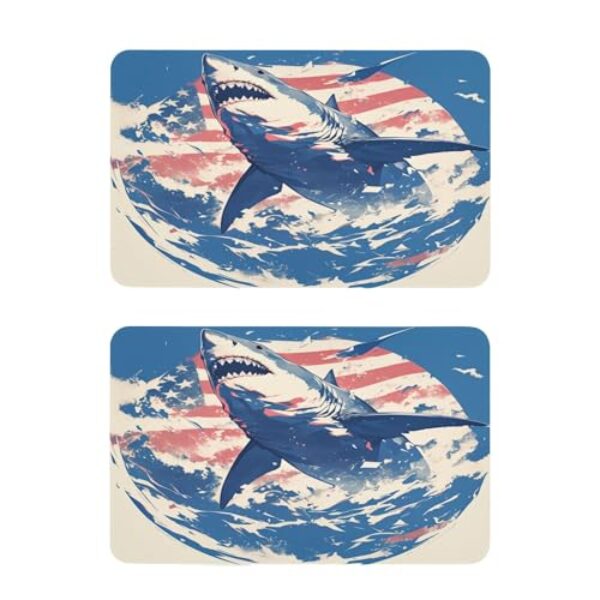 Capa magnética decorativa de desenho animado grande peixe branco azul marinho capa magnética reutilizável painel de geladeira capa magnética decoração de férias Cubierta magnética de la puerta 10 x