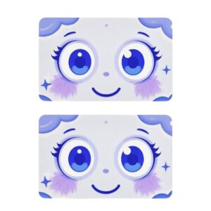 Capa magnética decorativa roxa fofa de desenhos animados com olhos grandes capa magnética reutilizável para geladeira painel de capa de lava-louças decoração de férias Cubierta para lavavajillas 10 x