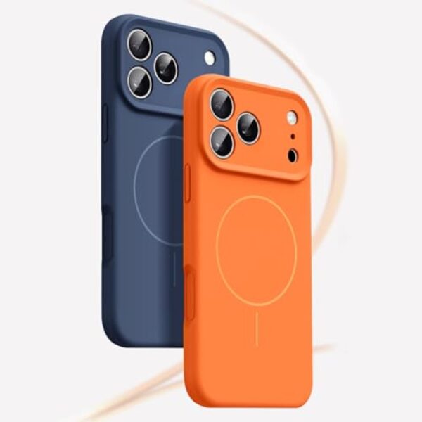 Capa magnética para iPhone 17 Pro Max - compatível com MagSafe, [botão de controle de câmera de silicone integrado] [proteção de tela] capa de telefone com forro de microfibra macia antiarranhões