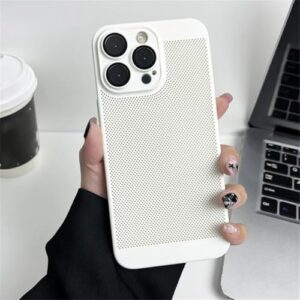 Capa metálica fosca com dissipação de calor para iPhone 17 16 15 14 13 12 11 Pro Max X Xs Max Xr 7 8 Plus 17 Air (para iPhone 11/BRANCO)