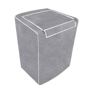 Capa Máquina Lavar Roupas Ziper Ajustável M Cor:Cinza