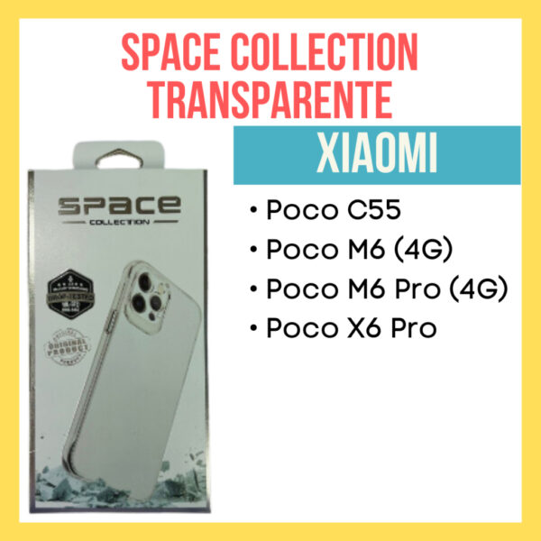 Capa Original Space Collection Transparente Para Xiaomi Poco C55 / Poco M6 (4G) / Poco M6 Pro (4G) / Poco X6 Pro (CF25)