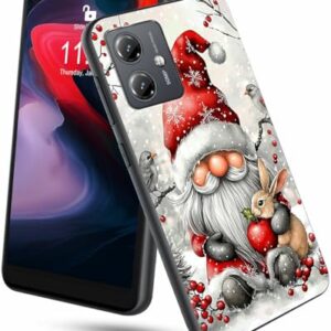 Capa para celular Motorola Moto G Power 5G 2025 Slim Soft TPU com design de coelho de Papai Noel Natal para mulheres Wen Capa de proteção antiarranhões à prova de choque para Moto G Power 5G 2025