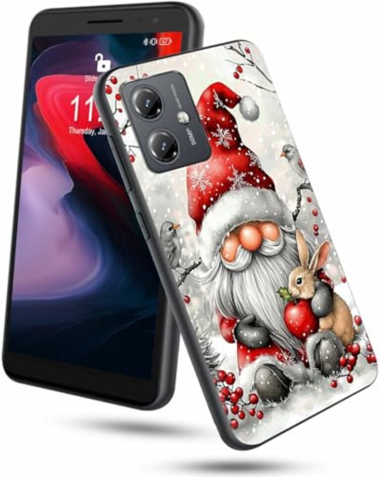 Capa para celular Motorola Moto G Power 5G 2025 Slim Soft TPU com design de coelho de Papai Noel Natal para mulheres Wen Capa de proteção antiarranhões à prova de choque para Moto G Power 5G 2025