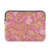 Capa para laptop 13 a 14 polegadas à prova d'água para laptop rosa dourado com desenho animado bolsa com zíper para viagem de trabalho