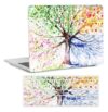 Capa para laptop compatível com MacBook Air 13 polegadas 2020 2019 2018 versão M1 A2337 A2179 A1932 com tela retina e Touch ID, capa rígida de plástico e capa de teclado, árvore colorida