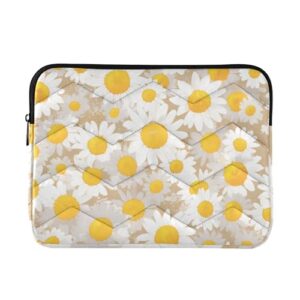 Capa para laptop de 13 a 14 polegadas bolsa branca dia romântico margaridas viagem laptop bolsa bolsa bolsa para viagem de trabalho