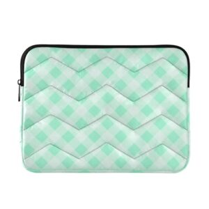 Capa para laptop de 13 a 14 polegadas clássica para laptops branca esverdeada quadrada bolsa de transporte para computador para trabalho e viagens