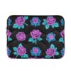 Capa para laptop leve de 13 a 14 polegadas bolsa de armazenamento para laptop vermelha e azul neon rosas fluorescentes bolsa para computador com zíper para trabalho, viagem, latitude, laptop