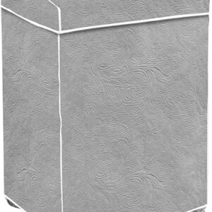 "Capa Para Maquina De Lavar Brastemp Eletrolux Consul 07Kg 08Kg 09Kg 10Kg 11Kg12Kg 13Kg 14Kg 15Kg 16Kg 17Kg Impermeável Forrada Com Elástico Traseiro Proteção UV Material Super Resistente " (Cinza, P)