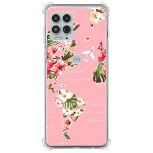 Capa para Moto G 5G, G Play, G Power, G Stylus 2021 4G, G10, G20, G30, G22, G32, G50 5G, G60, G52 - Mapa Floral