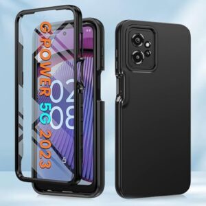 Capa para Motorola Moto G-Power-5G 2023: Capa protetora de silicone à prova de choque para celular Moto G 5G 2023 com protetor de tela integrado - Capa de proteção TPU resistente e resistente à queda