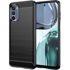 Capa Para Motorola Moto G62 5G (Tela 6.5) Carbon Fiber Leve Fina Maleável (Preto)