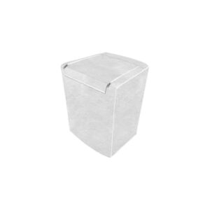 Capa para Máquina de Lavar Roupas, Abertura Superior, Branca Perolizada, Poliéster e PVC, Tamanho G, 68x89x68cm, Compatível com Eletrolux, Mabe, GE, Continental