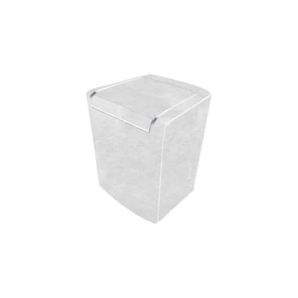 Capa para Máquina de Lavar Roupas, Abertura Superior, Branca Perolizada, Poliéster e PVC, Tamanho G, 68x89x68cm, Compatível com Eletrolux, Mabe, GE, Continental