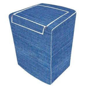 Capa para Máquina de Lavar Roupas com Abertura Superior, Jeans, 64 x 98 cm, Tamanho M