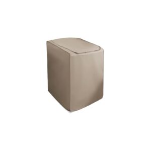 Capa para Máquina de Lavar Roupas, Poliéster e PVC, Tamanho G, Abertura Superior com Zíper, Bege, 66x80x66cm, Compatível com Electrolux, Mabe, GE, Continental
