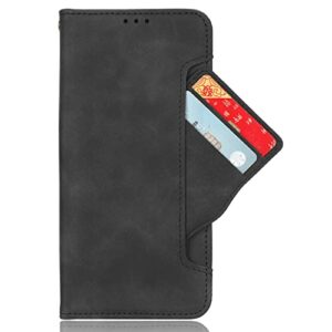 Capa para Samsung Galaxy A07,PU couro Flip caso de telefone com fendas móveis do cartão.Projeto do suporte,proteção contra quedas-Black