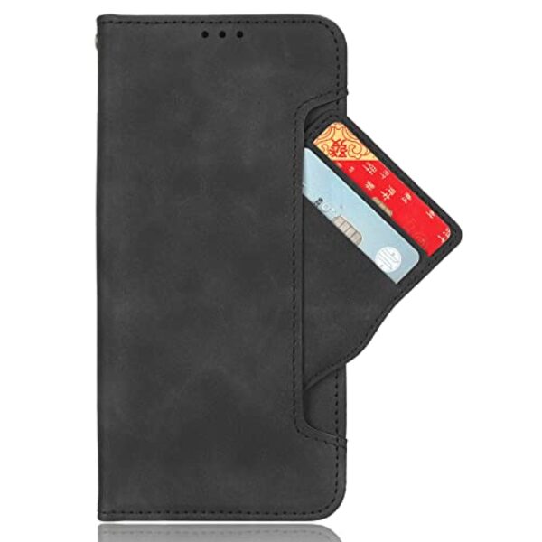 Capa para Samsung Galaxy A07,PU couro Flip caso de telefone com fendas móveis do cartão.Projeto do suporte,proteção contra quedas-Black