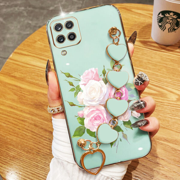 Capa Para Samsung Galaxy A12 M12 F12 A22 M22 F22 M32 M33 M53 4G 5G A22 A42 M42 5G A12 Nacho A12S Rosa E Branco Com Pulse