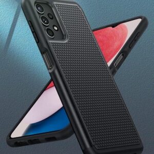Capa para Samsung Galaxy A13 4G/5G de camada dupla protetora leve com traseira texturizada antiderrapante para celular militar - Capa protetora protetora fina e resistente à prova de choque (preto)
