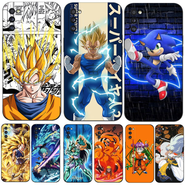 Capa Para Samsung Galaxy A41 Caso 6.1 Polegada Silicone Macio De Telefone A41 GalaxyA41 A 41 A415 Preto tpu Dragon Ball
