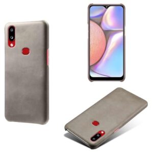 Capa para Samsung Galaxy M10S,Proteção contra quedas,Casca de volta de cor sólida simples,Design de couro de imitação de plástico-Gray