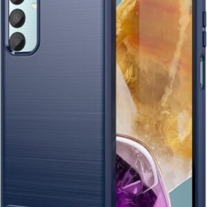 Capa Para Samsung Galaxy M15 5G (Tela 6.5) Carbon Fiber Leve Fina Maleável (Azul)