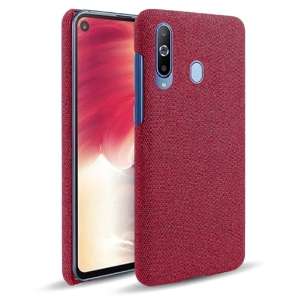 Capa para Samsung Galaxy M40,Capa desenhada em lona,Case Protetora Ultrafina com Empunhadura Macia,Design em Tecido Antichoque e Antiarranhões-Red
