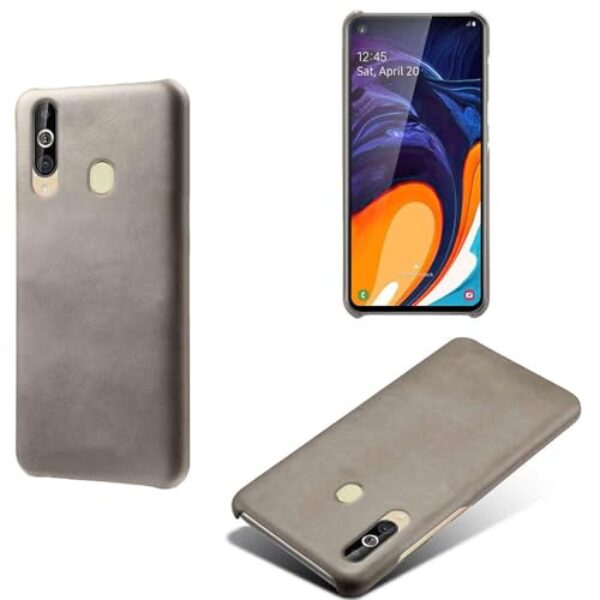 Capa para Samsung Galaxy M40,Proteção contra quedas,Casca de volta de cor sólida simples,Design de couro de imitação de plástico-Gray