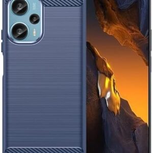 Capa Para Xiaomi Poco F5 5G (Tela 6.67) Carbon Fiber Leve Fina Maleável (Azul)