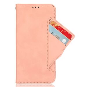 Capa para Xiaomi Poco F7 Ultra 5G,PU couro Flip caso de telefone com fendas móveis do cartão.Projeto do suporte,proteção contra quedas-Pink