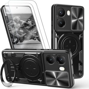 Capa para Xiaomi Poco X7 Pro Capinha à prova de choque - com protetor de tela, suporte para anel